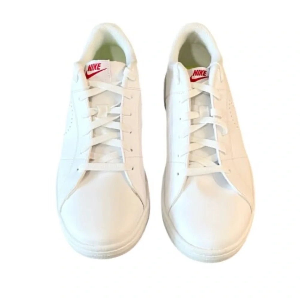 Nike Court Royale 2‎ Mens White Red Leather Sneaker Shoes Size 10
